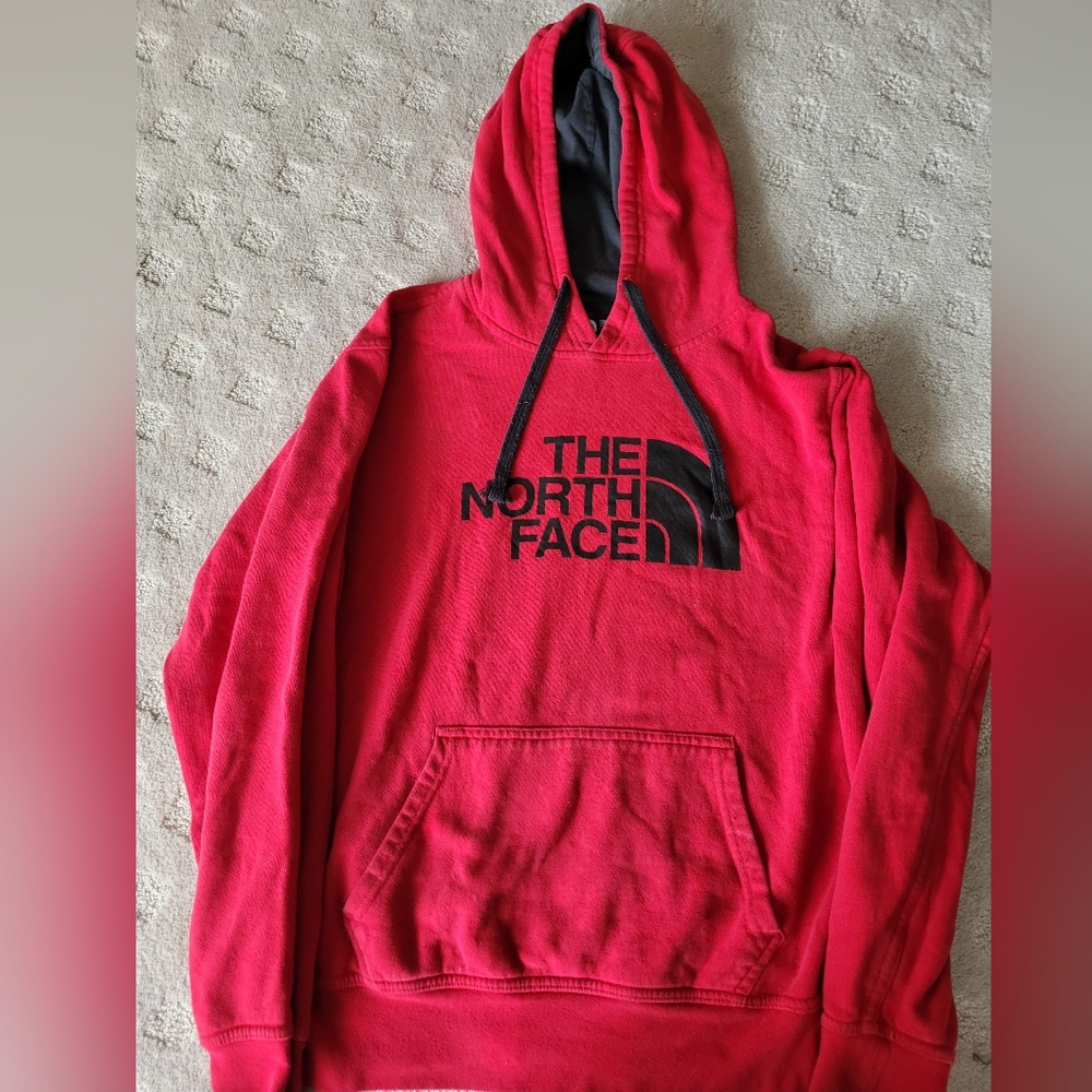The North Face Pullover Hoodie red small pouch sweater